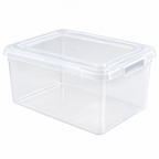 Melvionz™ ClearForm Stackable Storage Box — Lidded Plastic Organizer Bin