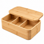 Melvionz™ GroveLine Bamboo Storage Box — Lidded Vanity & Shelf Organizer