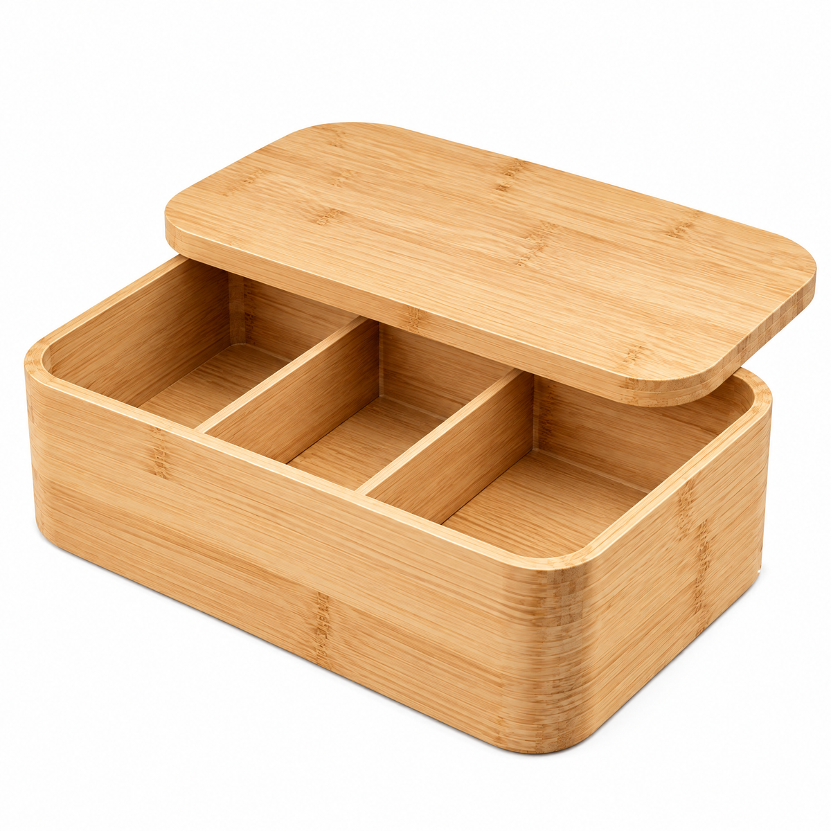 Melvionz™ GroveLine Bamboo Storage Box — Lidded Vanity & Shelf Organizer