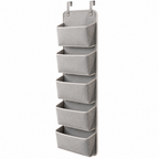 Melvionz™ DoorNest 5-Pocket Hanging Organizer — Fabric Closet & Door Storage