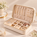 Melvionz™ ÉlanFold Travel Jewelry Organizer Case — Ring, Earring & Necklace Storage Box