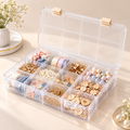 Melvionz™ ClearGrid 12-Compartment Storage Box — Adjustable Craft & Small Parts Organizer