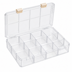 Melvionz™ ClearGrid 12-Compartment Storage Box — Adjustable Craft & Small Parts Organizer