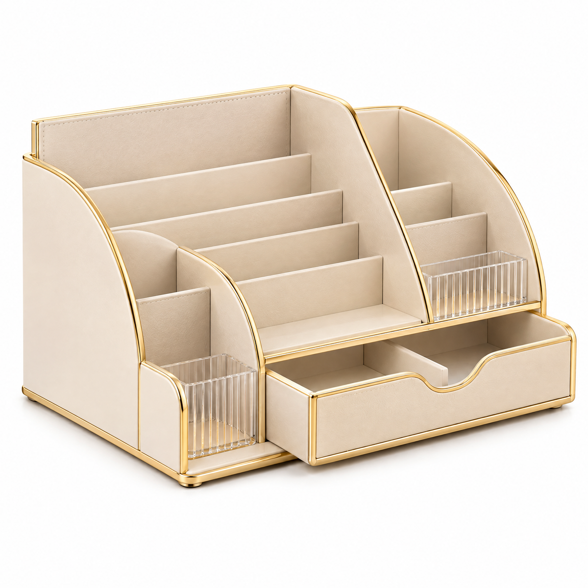 Melvionz™ ModeDesk Modular Desktop Organizer — 6-Section Office & Vanity Storage Caddy