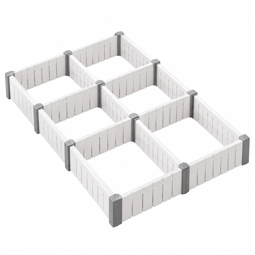 Melvionz™ FlexLine Adjustable Drawer Divider Set — Expandable 4-Piece Drawer Organizer