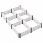 Melvionz™ FlexLine Adjustable Drawer Divider Set — Expandable 4-Piece Drawer Organizer